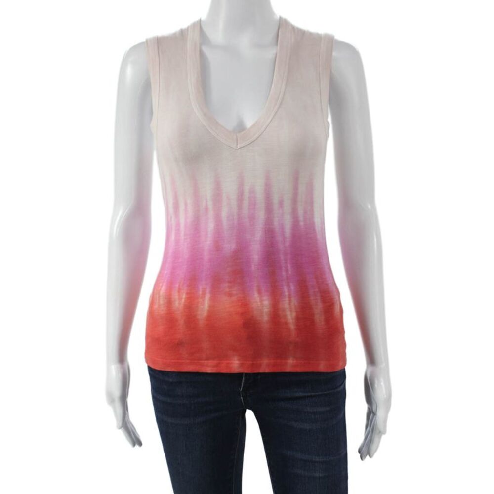 YFB Womens Sleeveless V-Neck Basic Tank Cotton Ombre Multicolor Size S